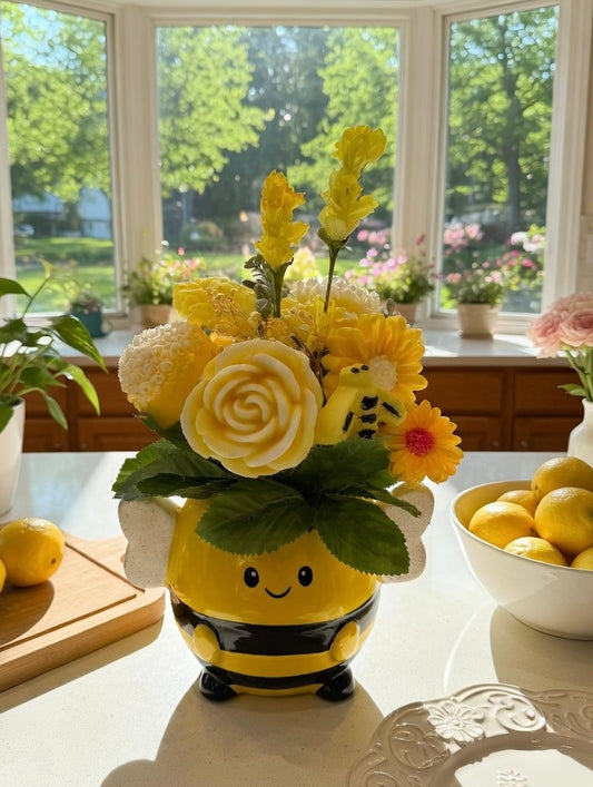 Planter Bee Wax Melt Bouquet