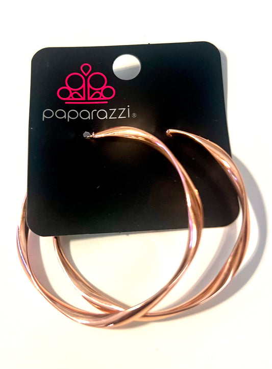 Paparazzi Rose Gold Hoop Earrings #13