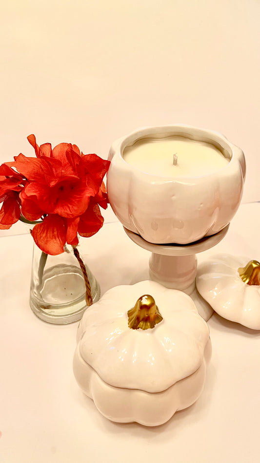 WhiteMini Pumpkin Candle