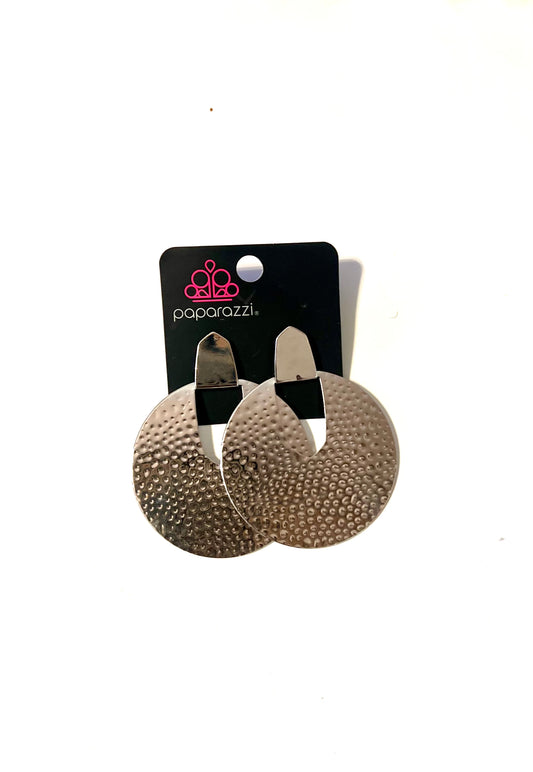 Paparazzi Silver Round Earrings #20
