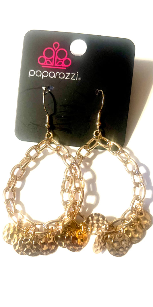 Paparazzi Gold Link Earrings Earrings#34