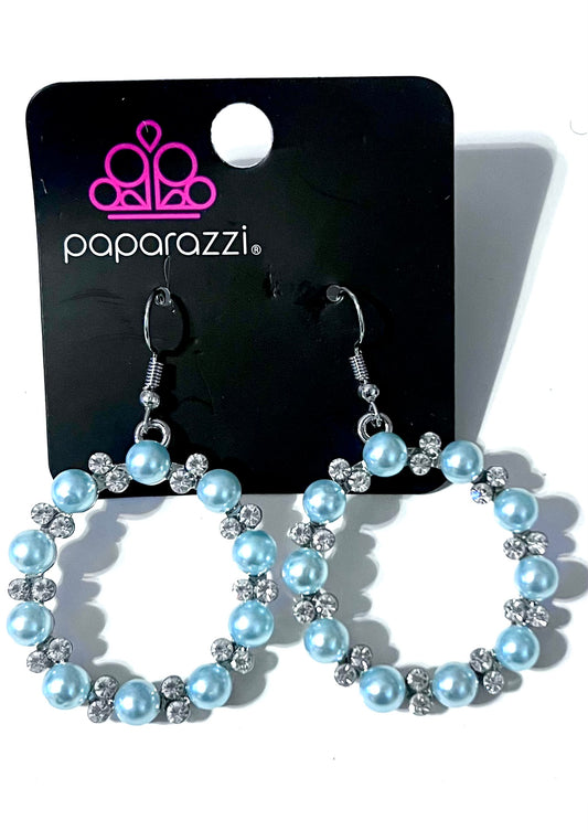Paparazzi Blue Pearl Earrings#29