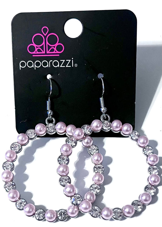 Paparazzi Pink Pearl Earrings#28