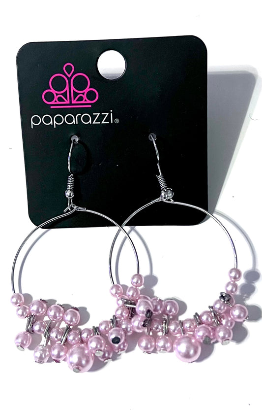 Paparazzi Pink Pearl Earrings#31