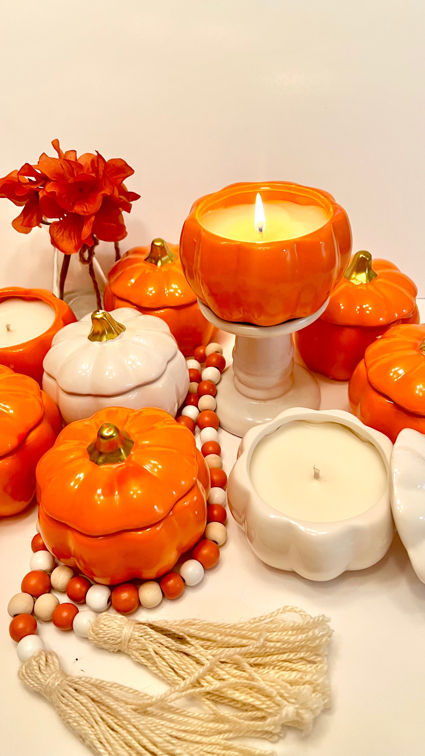 Orange Mini Pumpkin Candles